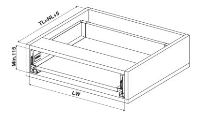 HAFELE Alto Slim Soft Close Drawer Set - Height H84 - Image 5