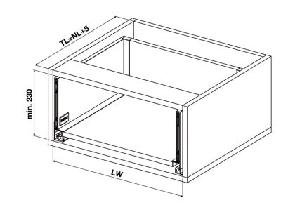 HAFELE Alto Slim Soft Close Drawer Set - Height H199 - Image 3